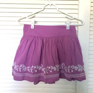 Purple Patterned Skirt